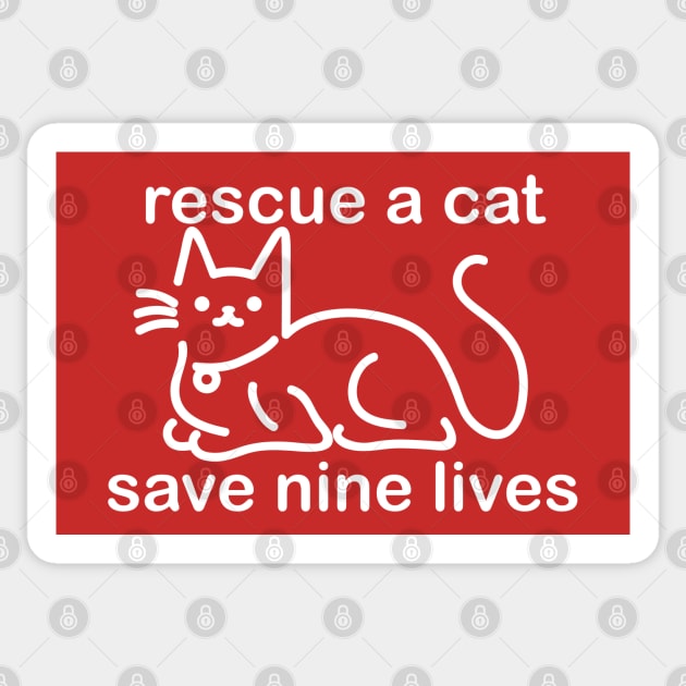 Rescue a cat... Sticker by CKline